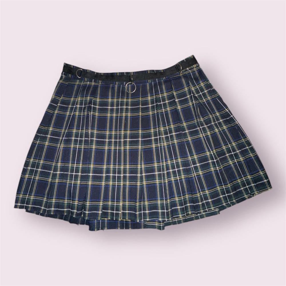 Current Mood Pleated Plaid Skirt